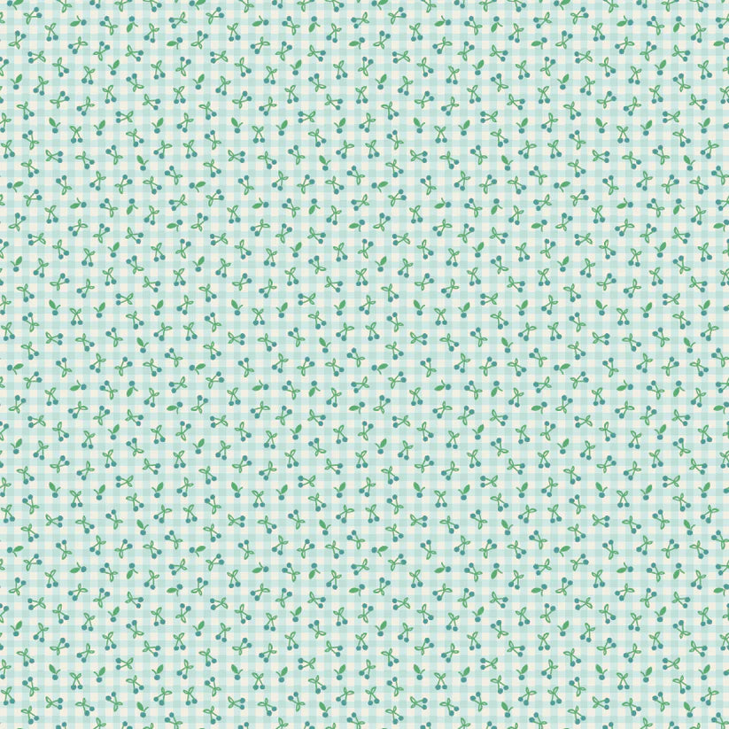 Cherry Pie Teal from Farmhouse Fancy by Elea Lutz for Poppie Cotton