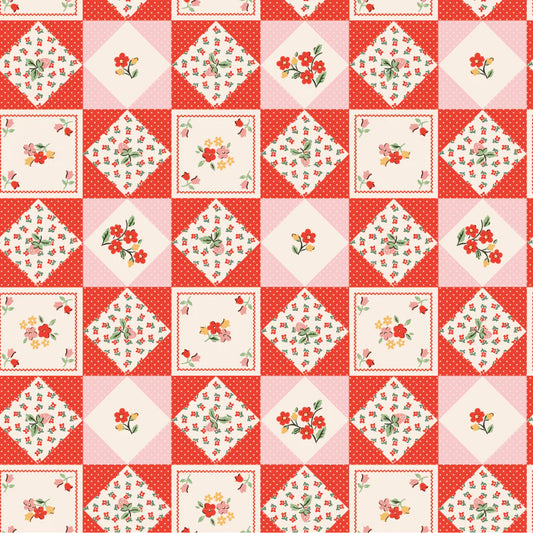 Farm Quilts Red from Farmhouse Fancy by Elea Lutz for Poppie Cotton