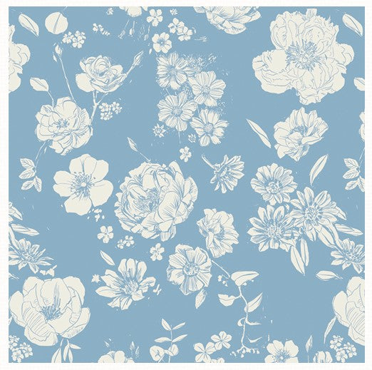 Potager Flowers for Mom Porcelain by Sharon Holland for Art Gallery Fabrics