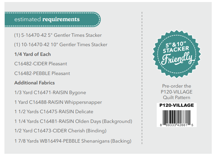 Prim Village Quilt Kit featuring Gentler Times by Lori Holt