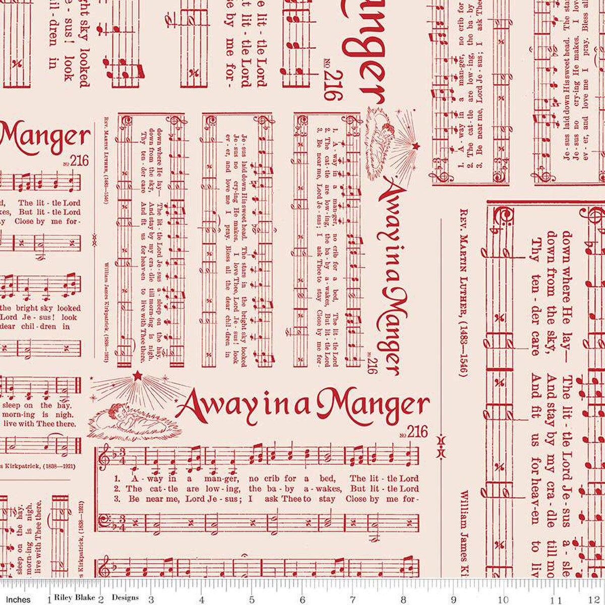 Home Town Holiday Caroling Wide Back 108" in Schoolhouse Red by Lori Holt