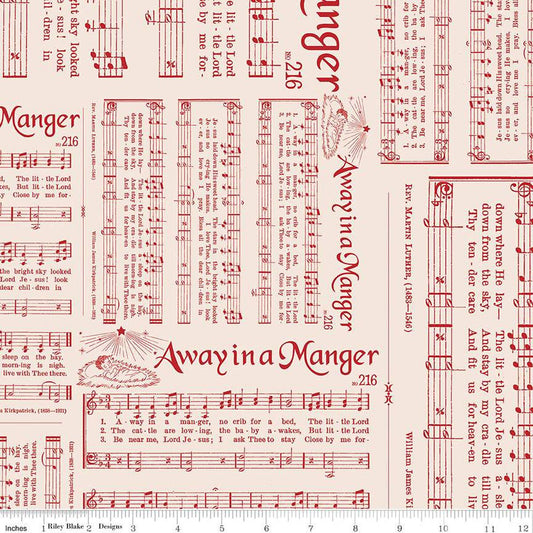 Home Town Holiday Caroling Wide Back 108" in Schoolhouse Red by Lori Holt