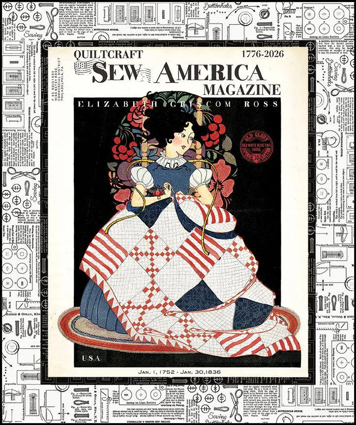 Betsy Ross Main Panel Quilt Kit featuring Sew America by J. Wecker Frisch