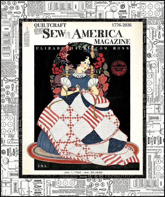 Betsy Ross Main Panel Quilt Kit featuring Sew America by J. Wecker Frisch