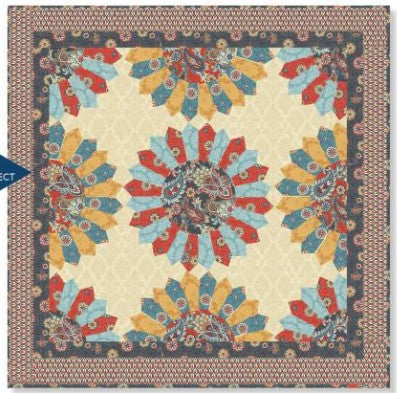 Sun Dial Quilt Kit featuring Kashmir by Rosemarie Lavin Designs