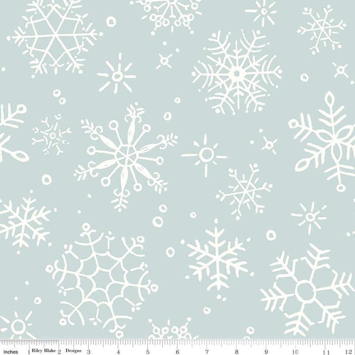 Magical Winterland Snowflake Blue Wide Back by Lisa Audit for Riley Blake