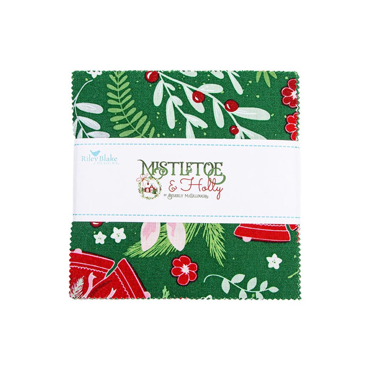 Mistletoe & Holly 5" Stacker by Beverly McCullough