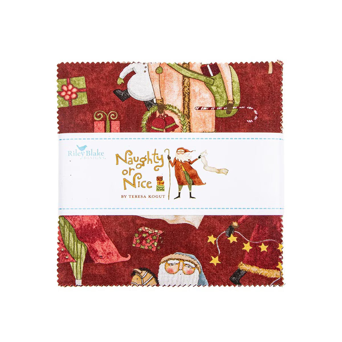 Naughty or Nice 5" stacker by Teresa Kogut