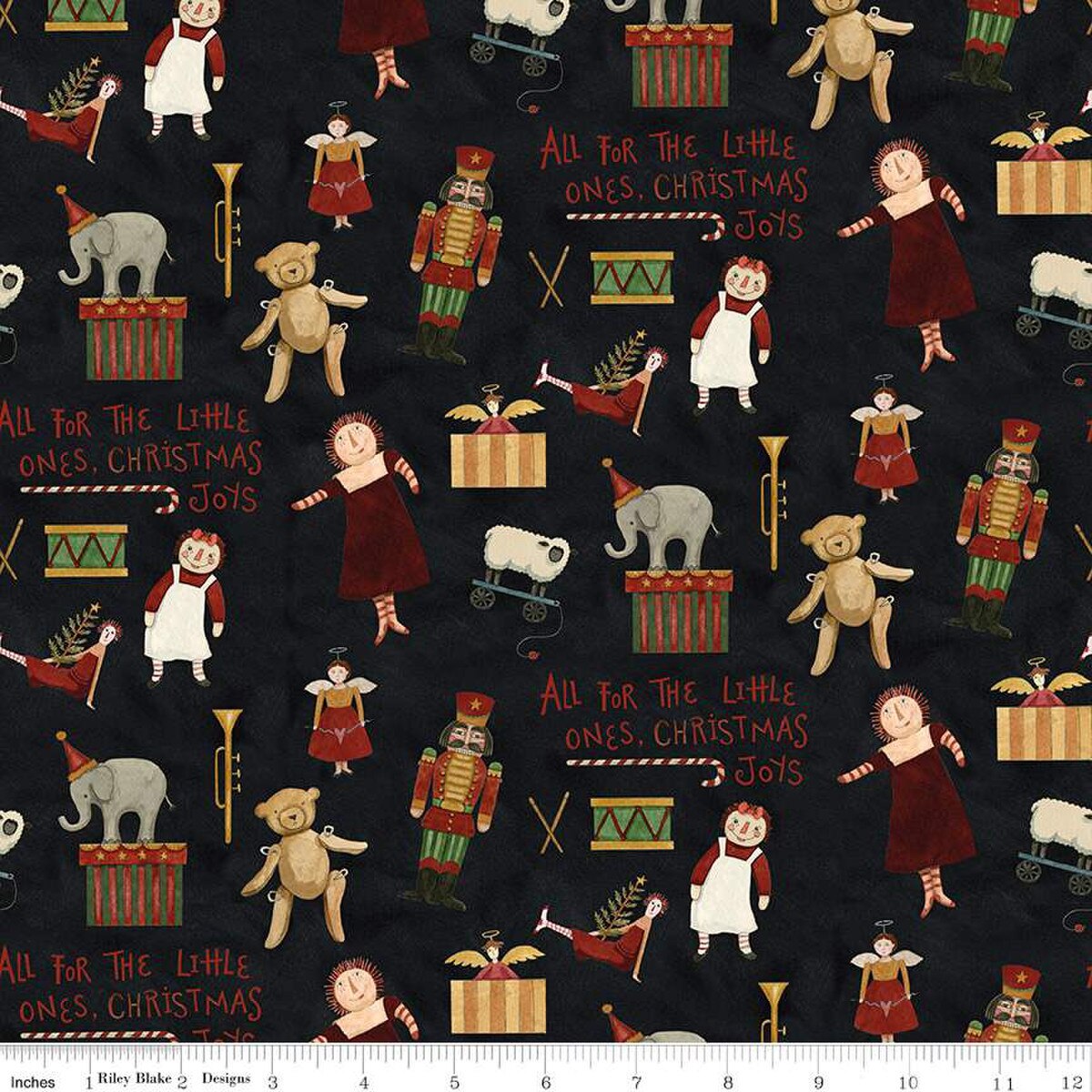 Naughty or Nice Toys Black by Teresa Kogut