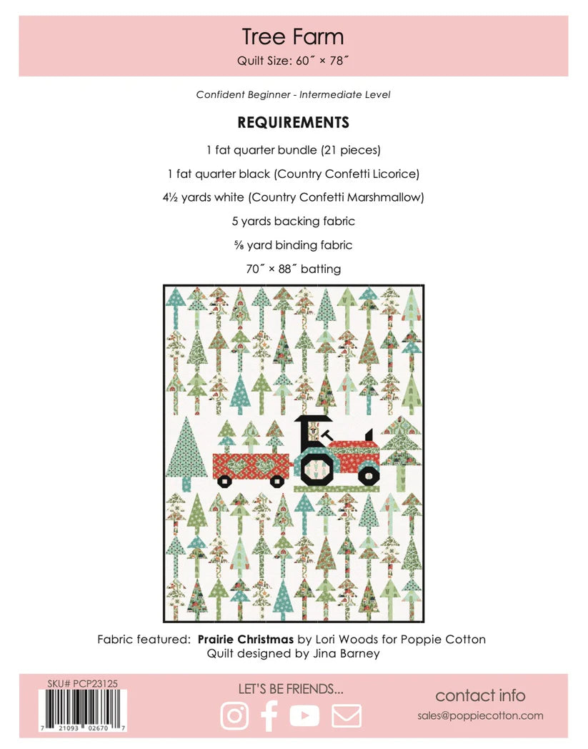 Tree Farm Quilt Pattern by Jina Barney of Poppie Cotton
