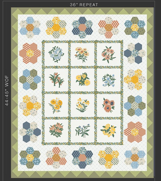 Potager Kitchen Garden Panel by Sharon Holland for Art Gallery Fabrics