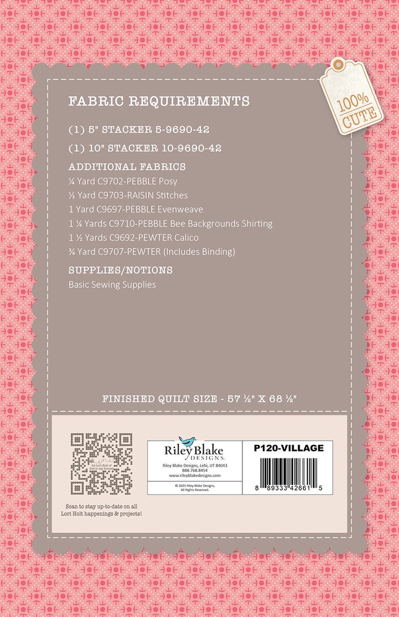 Prim Village Quilt Kit featuring Gentler Times by Lori Holt