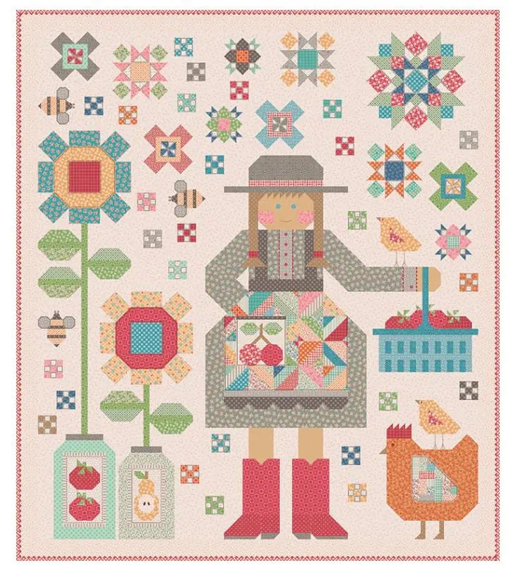 The Quilted Farm Girl by Lori Holt featuring Farmer's Daughter Fabric