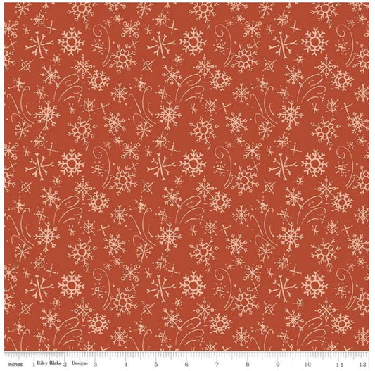 Santa's Tree Farm Snowflakes Rudolph by Lisa Audit for Riley Blake Designs