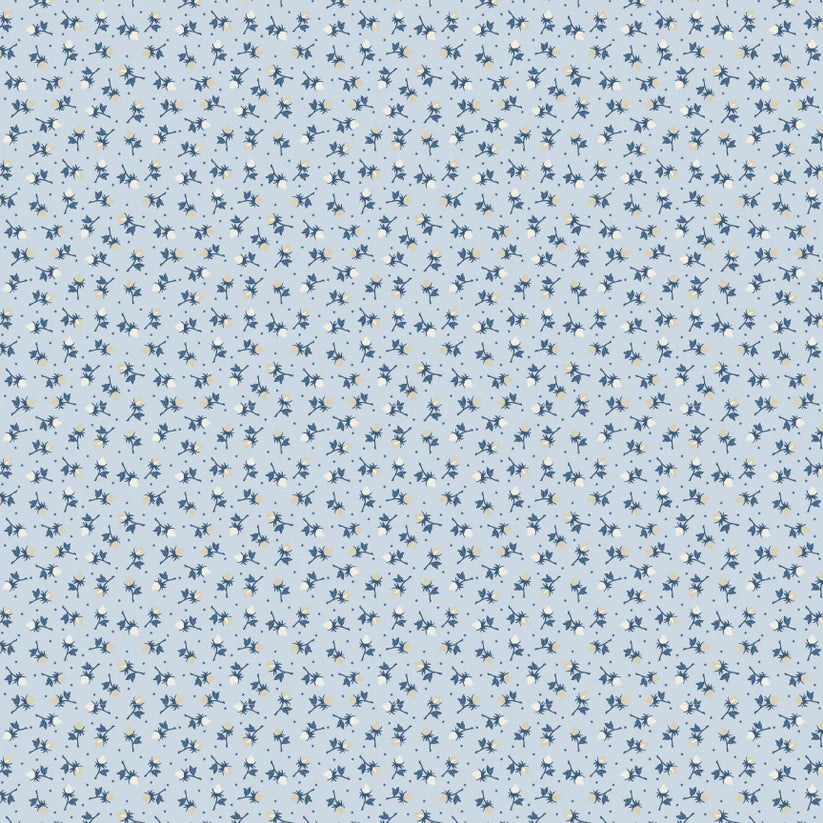 Lakeland Blues Rosewood Toss Medium by Samantha Walker for Poppie Cotton