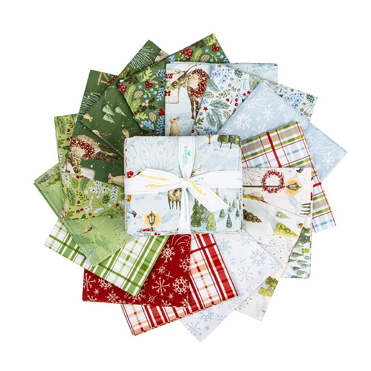 Santa's Tree Farm Fat Quarter Bundle by Lisa Audit