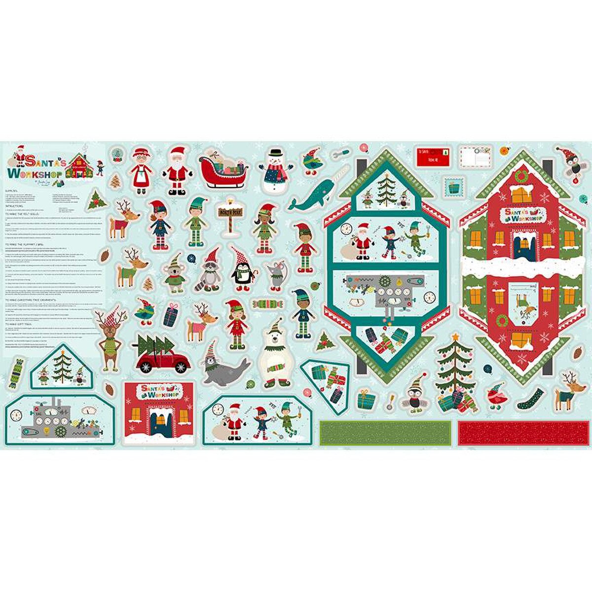 Santa's Workshop Felt Panel by Jennifer Long for Riley Blake