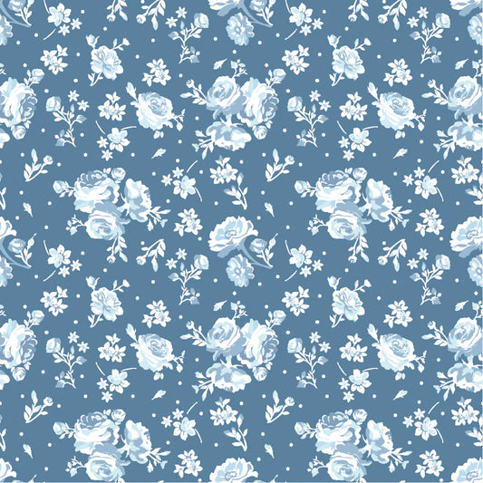 Elise Vintage Rose Denim by Terri Henson for Poppie Cotton